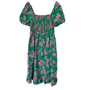 Floral Green and Pink Dress